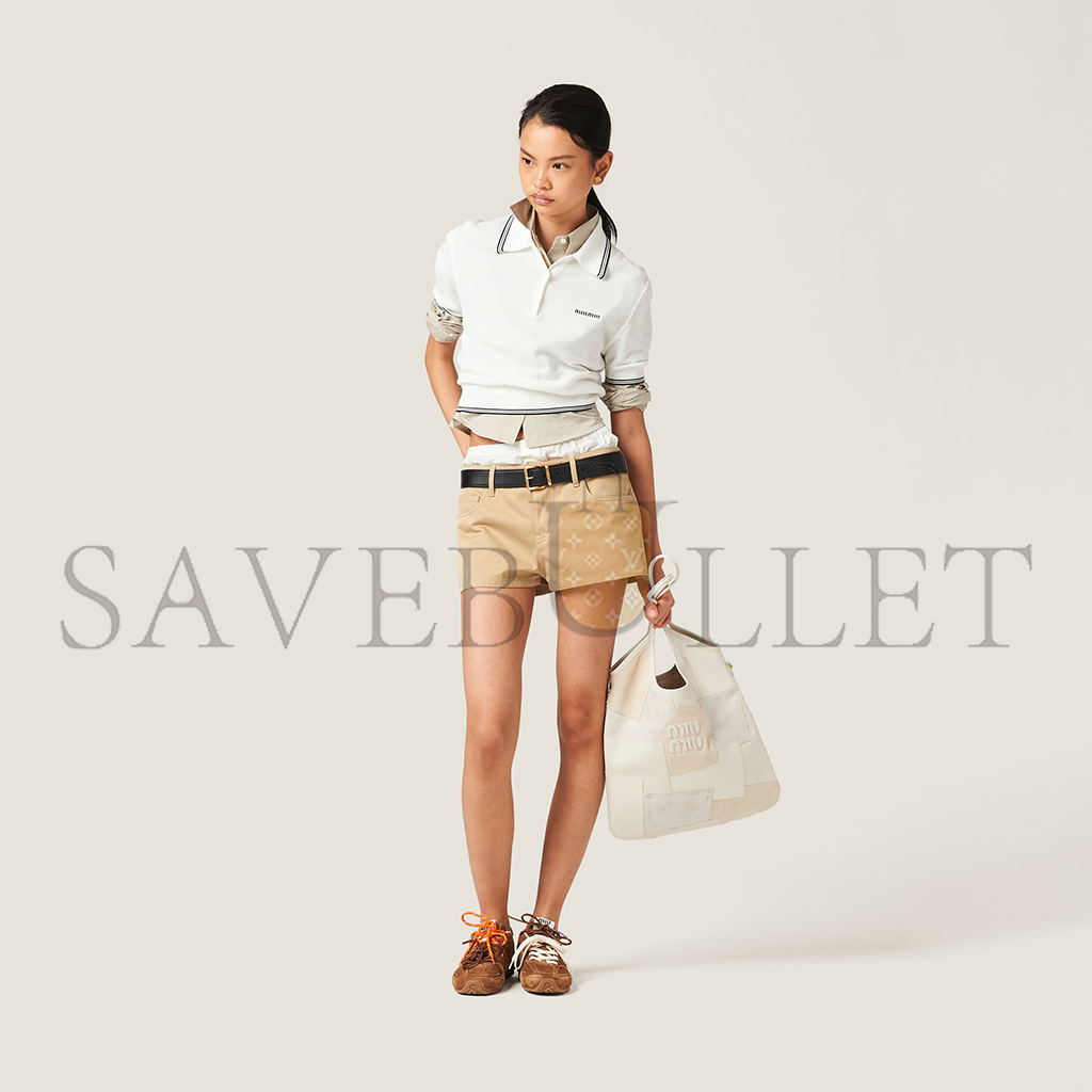 MIU MIU IVY LEATHER PATCHWORK HANDBAG 5BG231 (40*35cm) MIU MIU IVY LEATHER PATCHWORK HANDBAG 5BG231 (40*35cm)